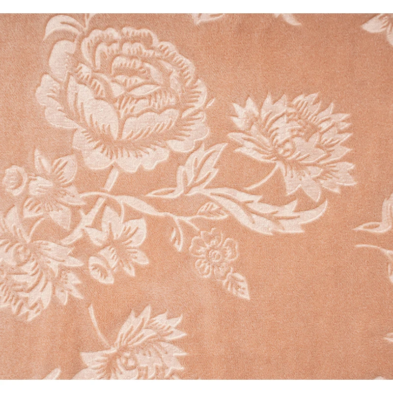 Knitted Polyester Spandex Crystal Velvet Fabric For Mattress Fabric Stretch Embossed Fabric