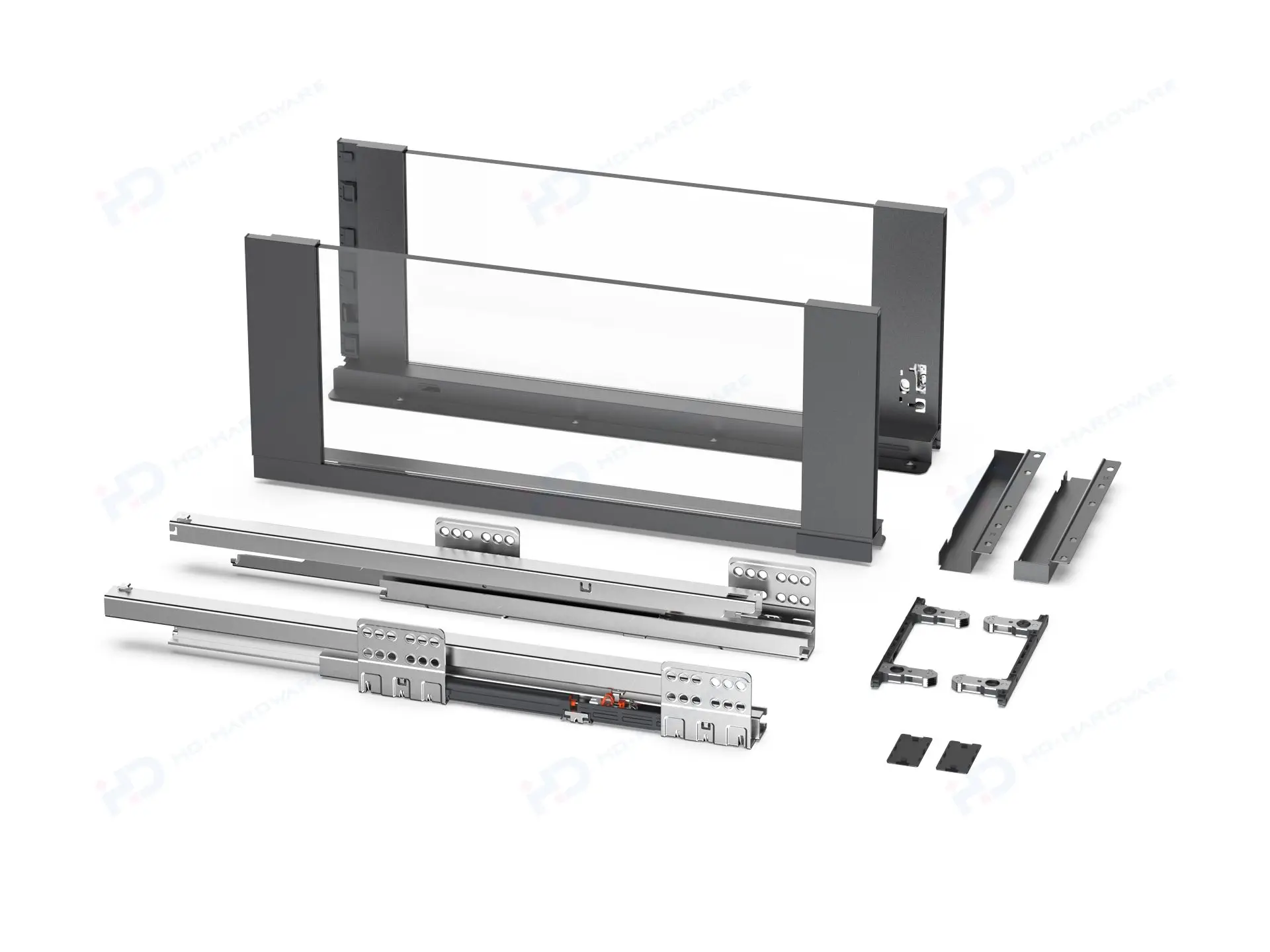 Soft Closing Kitchen Cabinet Drawer Slider System Metal Ball Bearing Soft Close Drawer Slides