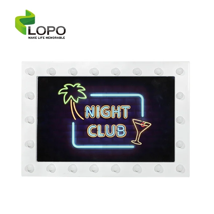 Lopo Party Frames Home Decor Wall Art Picture Frames Sublimation Light up photo box-20*30cm
