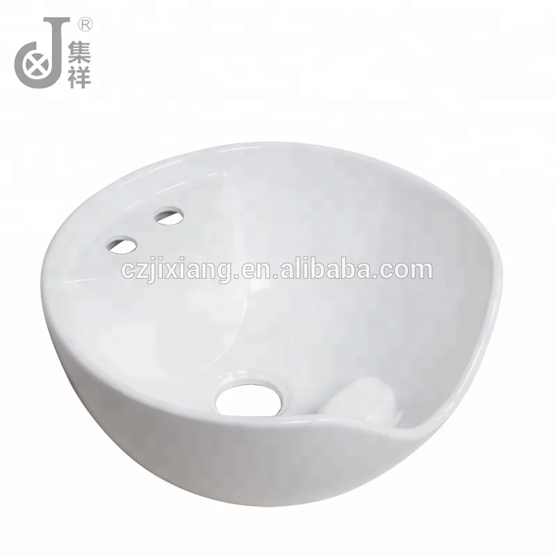 Beauty Hair Salon Equipment Hairdressing Ceramic Shampoo Basin Salon Furniture Comfortable Traditional JX-4831 Black and White