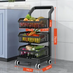 High Quality Multi-layer Detachable Kitchen Wire Baskets Shelf for Storage Rack