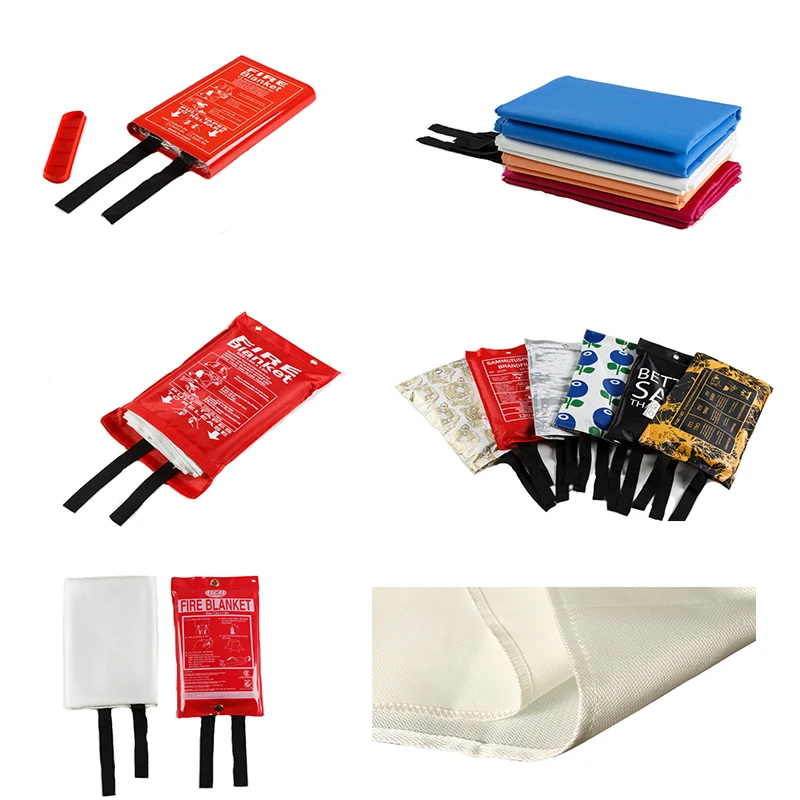 waterproof and fireproof silicone coated fabrics fire blanket for kitchen price