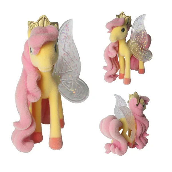 Promotional  Gifts Toys Flocking  Plastic Figures Unicorn Horses 16 Toys children toys