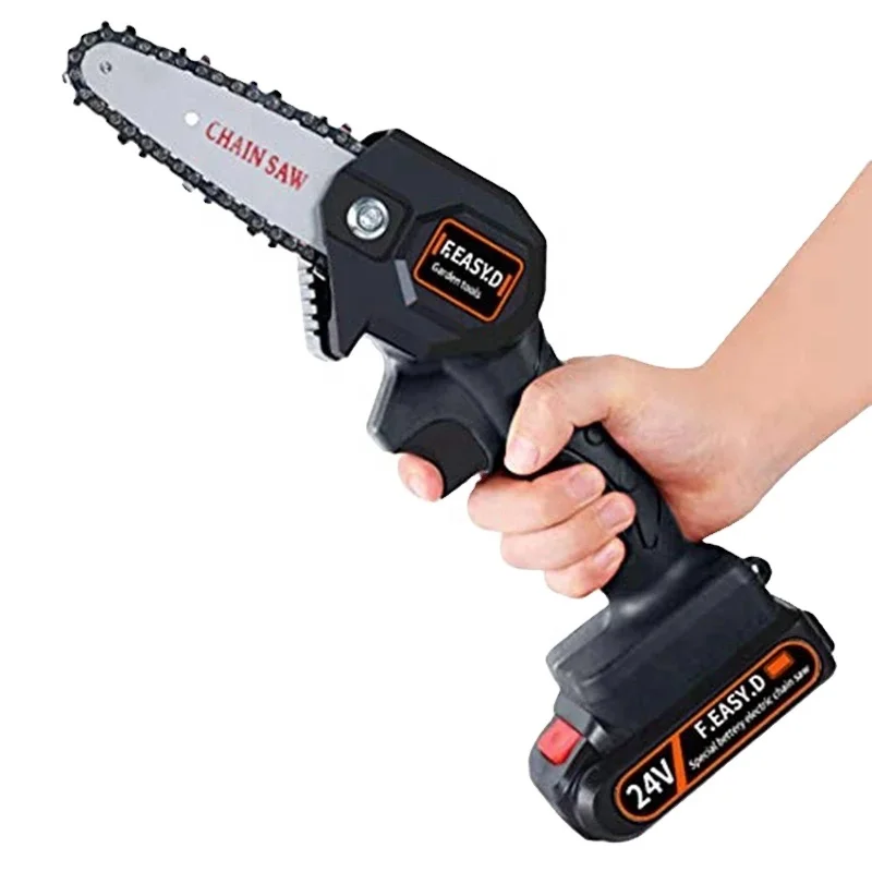 24V mini rechargeable 4-Inch Lithium Battery household one-handed Christmas tree  Portable electric saw