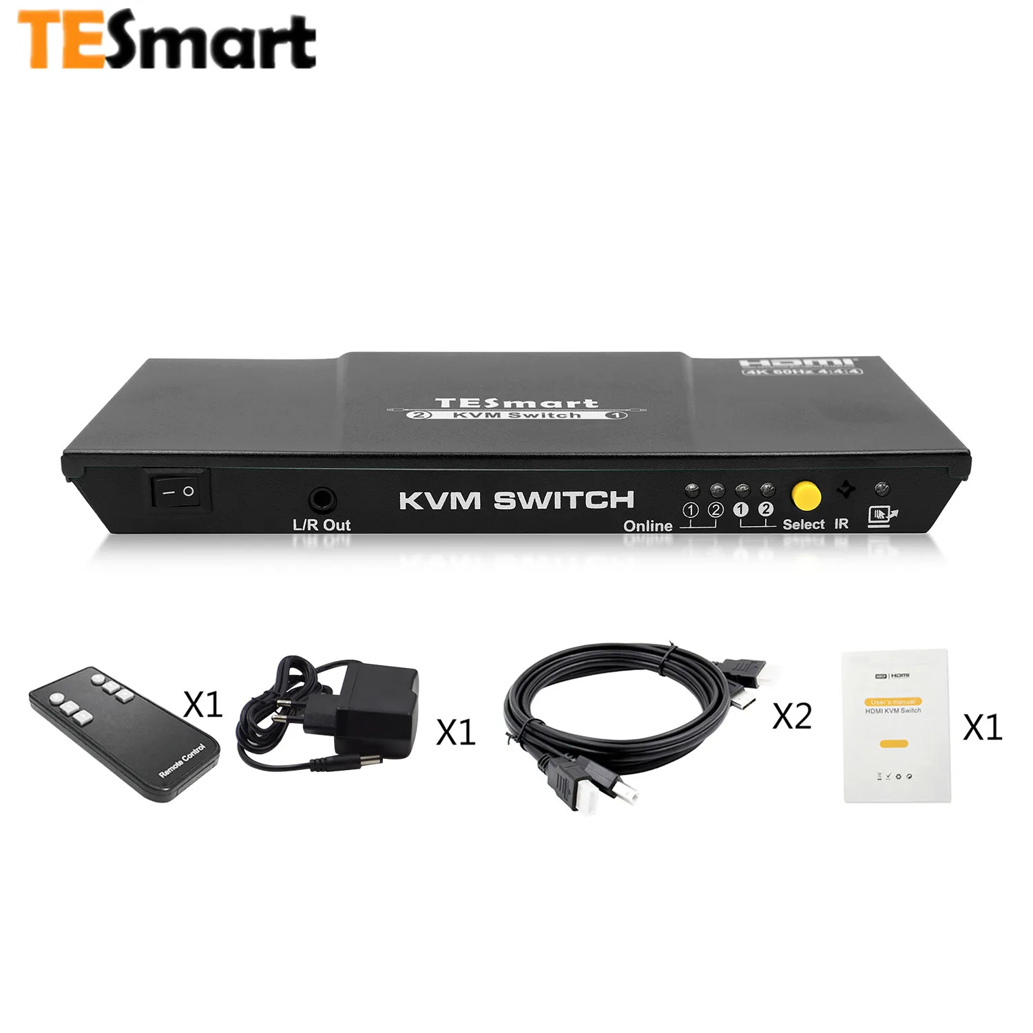 3840*2160@60hz 4k Displayport 2 Ports Hdmi Switcher Kvm Switch With Usb Keyboard Port