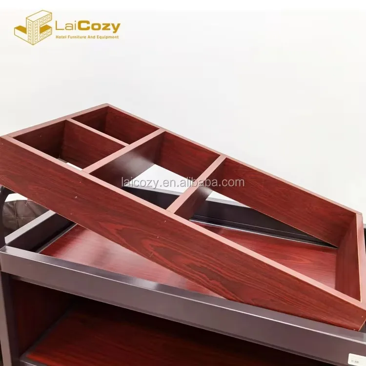 Hot Sale Hotel Room Service Housekeeping  Maid Cart Metal Cleaning Trolley