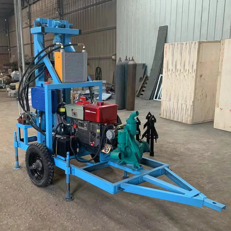 Hot Sale Mini Mobile Compressor Portable Hydraulic Diesel Bore Water Well Drilling Machine