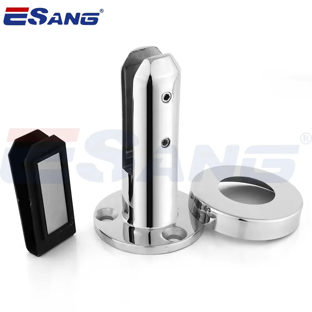 Стеклянный кран для бассейна 12 мм из нержавеющей стали с базовой пластиной