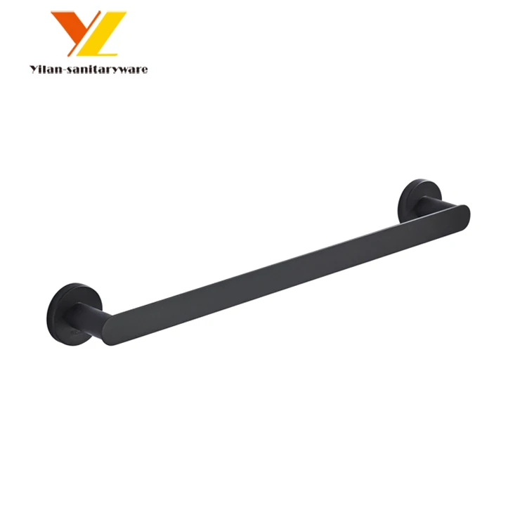 Black Bathroom Accessories Bath Wall Mounted Towel Shelf Stainless Steel Bathroom Towel Rack