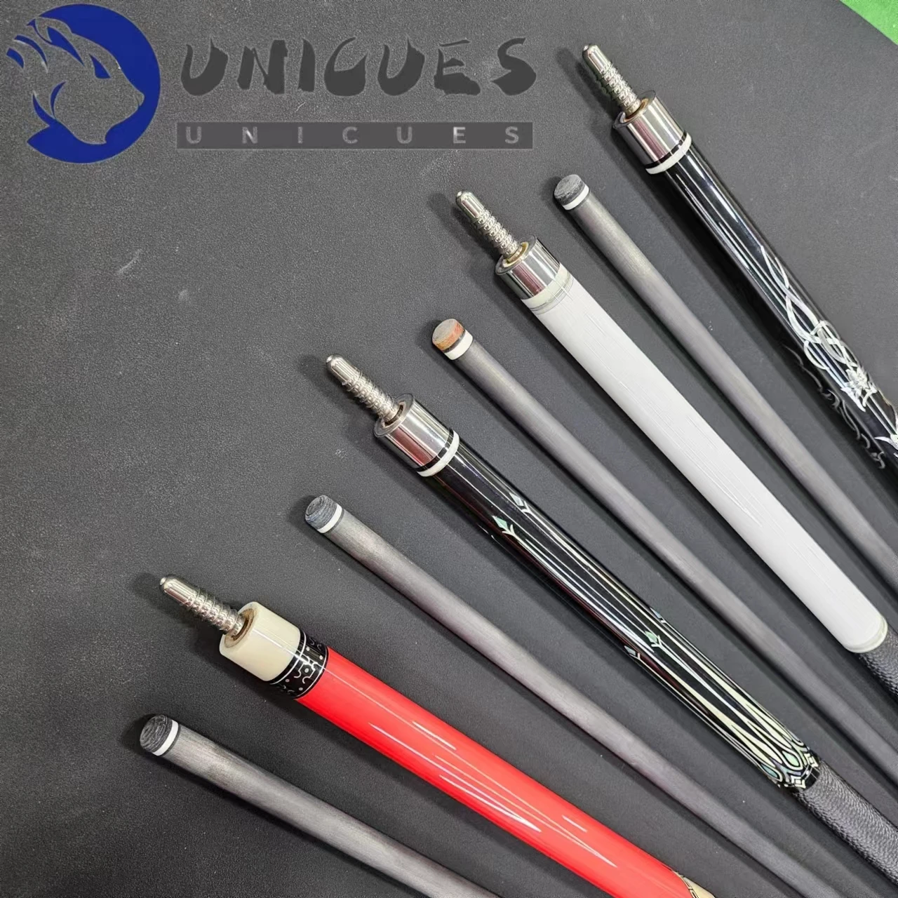 Good Straightness billiards carbon pool cues radial joint 12.5mm 13mm pro taper full carbon fiber cue