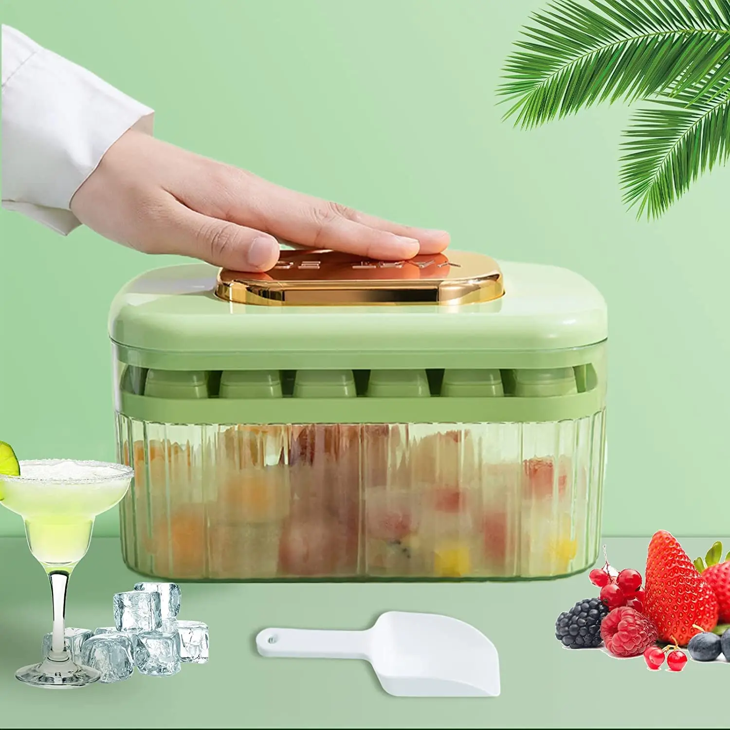 Hot Selling Food Grade Reusable Durable Ice Maker Quick Demould Square Ice Lattice Silicone Ice Cube Tray