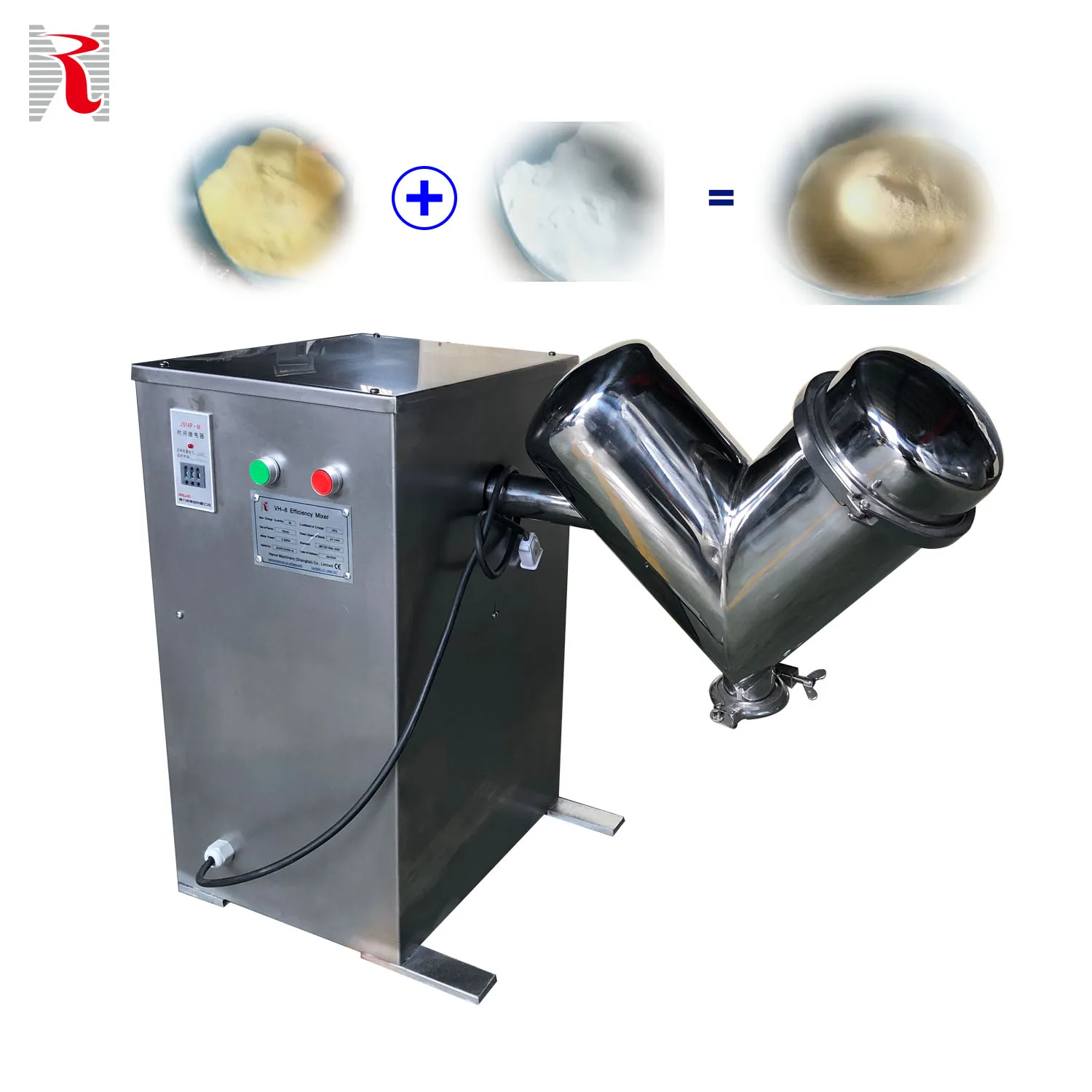 Auto rotating flour ingredients dry powder mixer for lab chemical pharmaceutical use large dry powder mixing machine