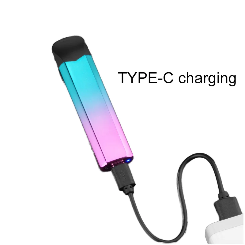 Type-C Charging Electric Lighters Smoking Accessories Rechargeable Double-sided Cigarette Lighters Support Custom LOGO