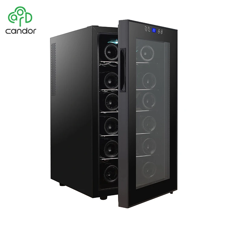 Factory supply cheap 18 bottle thermoelectric wine cooler refrigerator with stainless steel handle