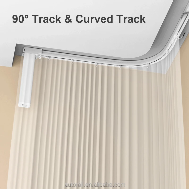 AUTORAIL automatic curve curtain rail and curve curtain track with silent curtain motor