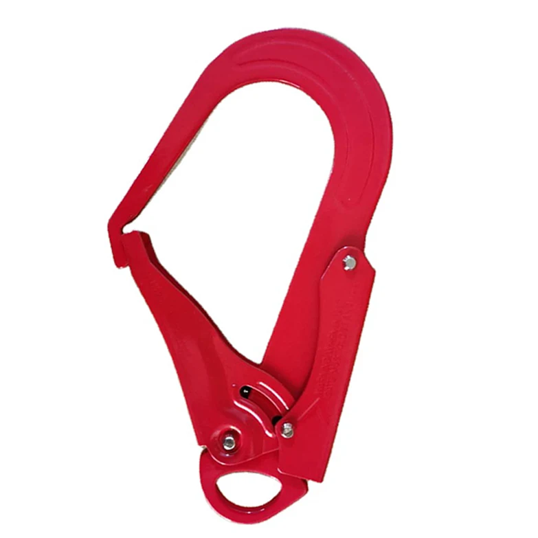Scaffolding hook large rebar hooks safety Y lanyard metal accessories double action snap strong high tension pull strength