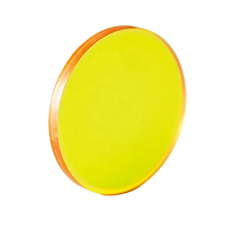 JOYLASER  America II VI Widely Used ZnSe Yellow Transparent Round fiber cutting machine spare parts laser tube co2 Focus Len