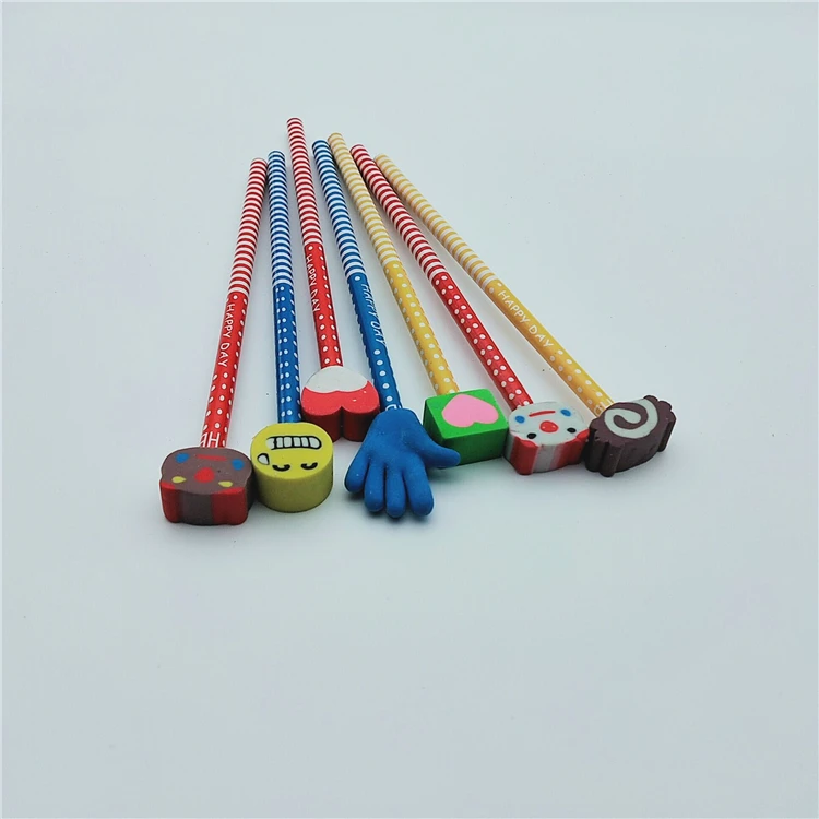 New arrival best-selling personalized cute wooden pencil with eraser custom stationery