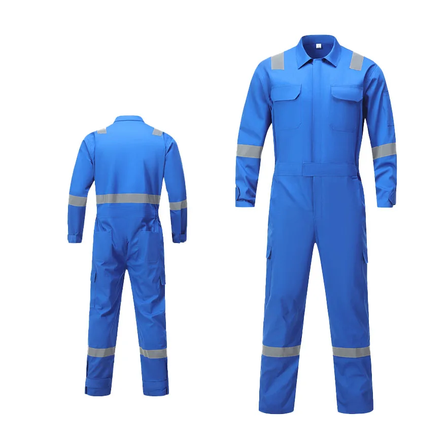 Flame Resistant Long Sleeve Overall Fire Retardant Workwear Coverall Work Uniform Unisex Welding Suit For Auto Car Repairmen
