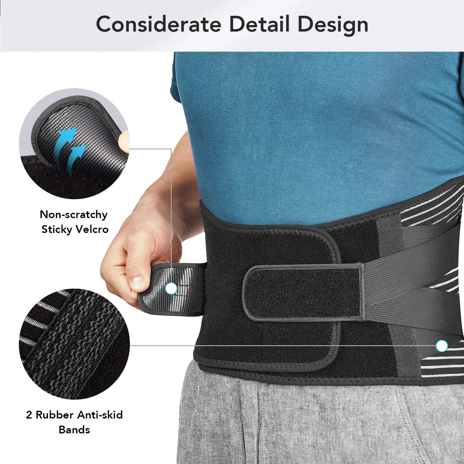 waist support Back Braces for Lower Back Pain Relief with 6 Stays Breathable Back Support Belt for Men Women for work OEM