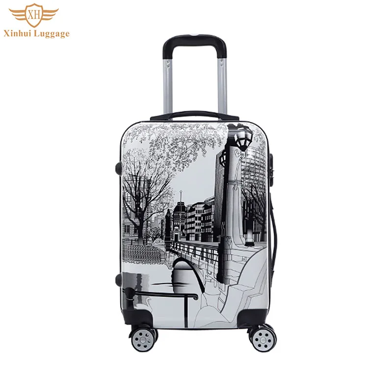 Elegant shape custom luggage factory made bag travel plastic luggage