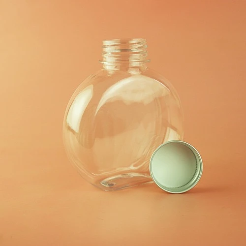 12 oz Plastic PET round Juice Bottles with Caps Transparent Plastic Bottle For Juice