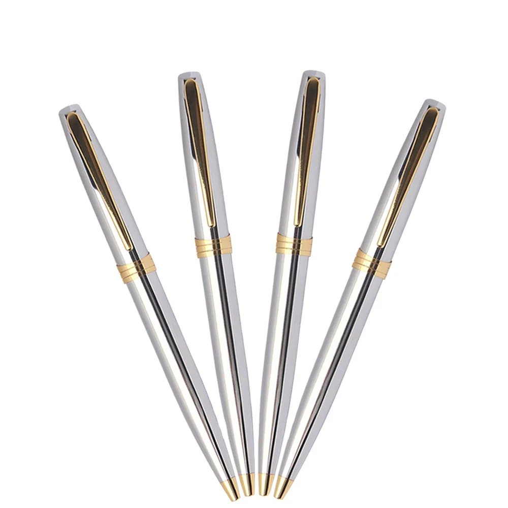 Luxury steel pen with custom logo metal pen ball steel pen canetas