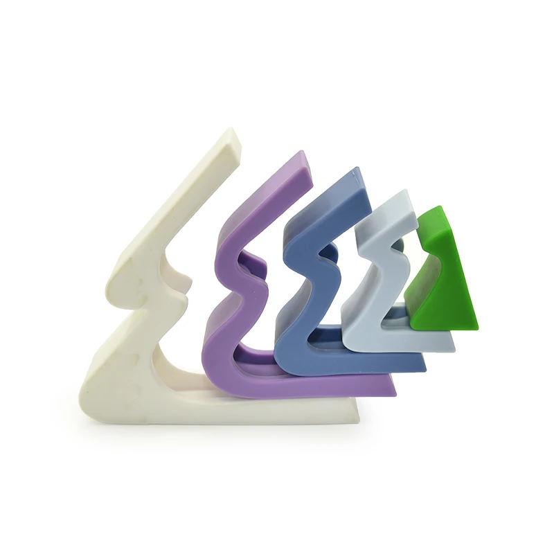  Custom Color baby development toys Mountain silicone stack toy stacking rings wholesale