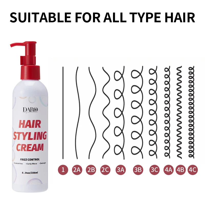 Oem/Odm Natural Organic Curly Hair Care Products Curl Defining Moisturizing Styling Cream