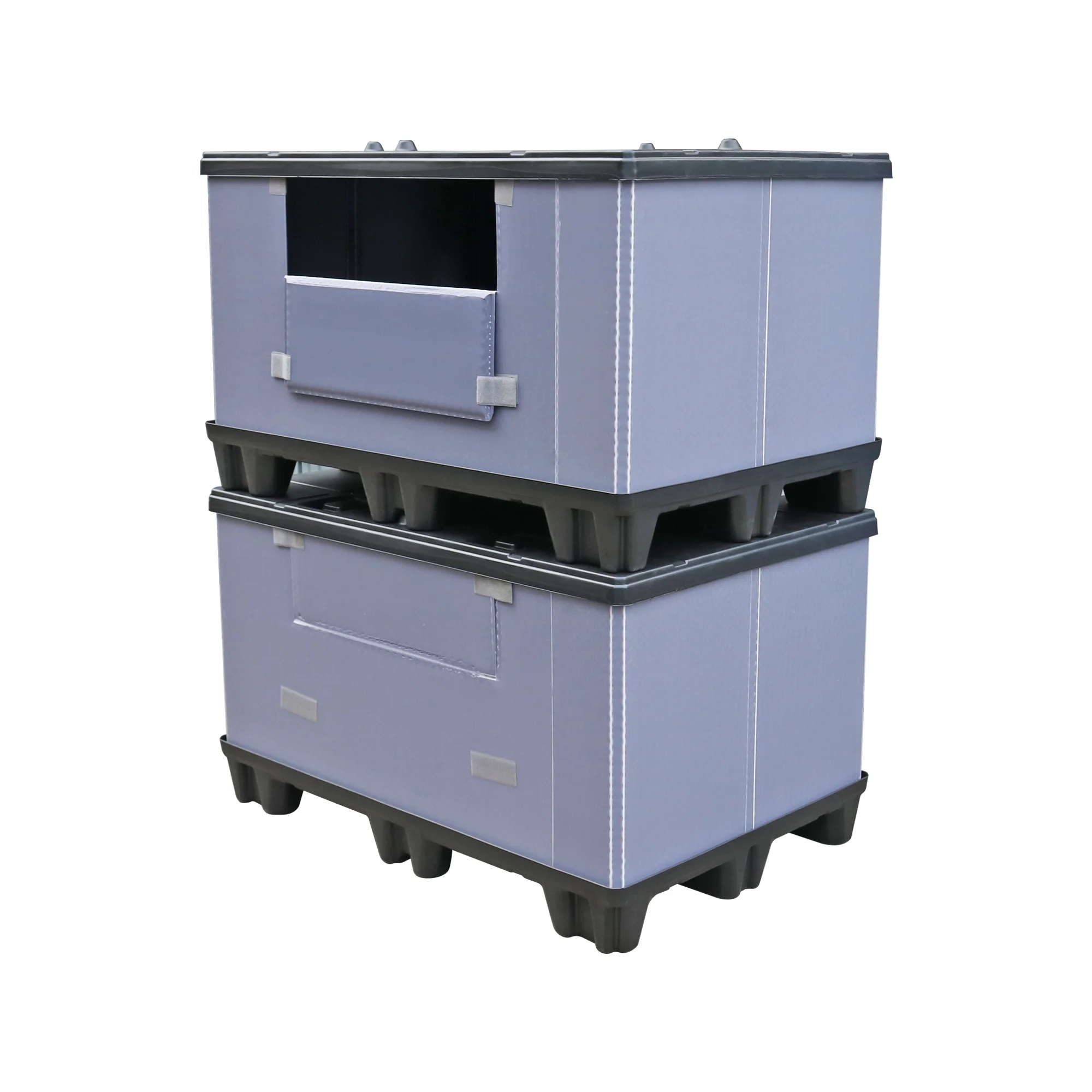 QS Factory Sale Excellent Welldon High Volume Plastic Pallet Pack Sleeve Container Storage Box For Transportation Packaging