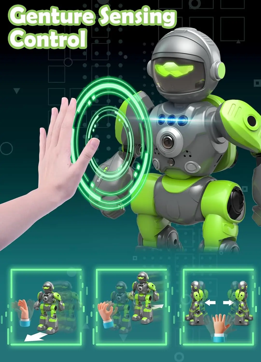 Игрушки-роботы для детей игрушки мальчиков с радиоуправляемым распознаванием жестов интерактивный программируемый робот подарок и девочек 5-7 лет