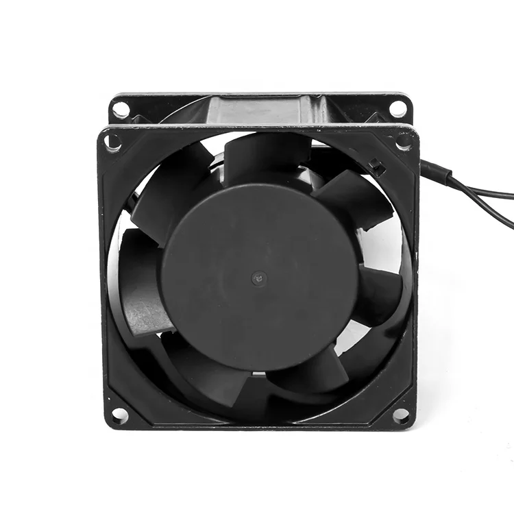 Factory price plastic 8038AC ball bearing axial cooling fan black Axial flow fan