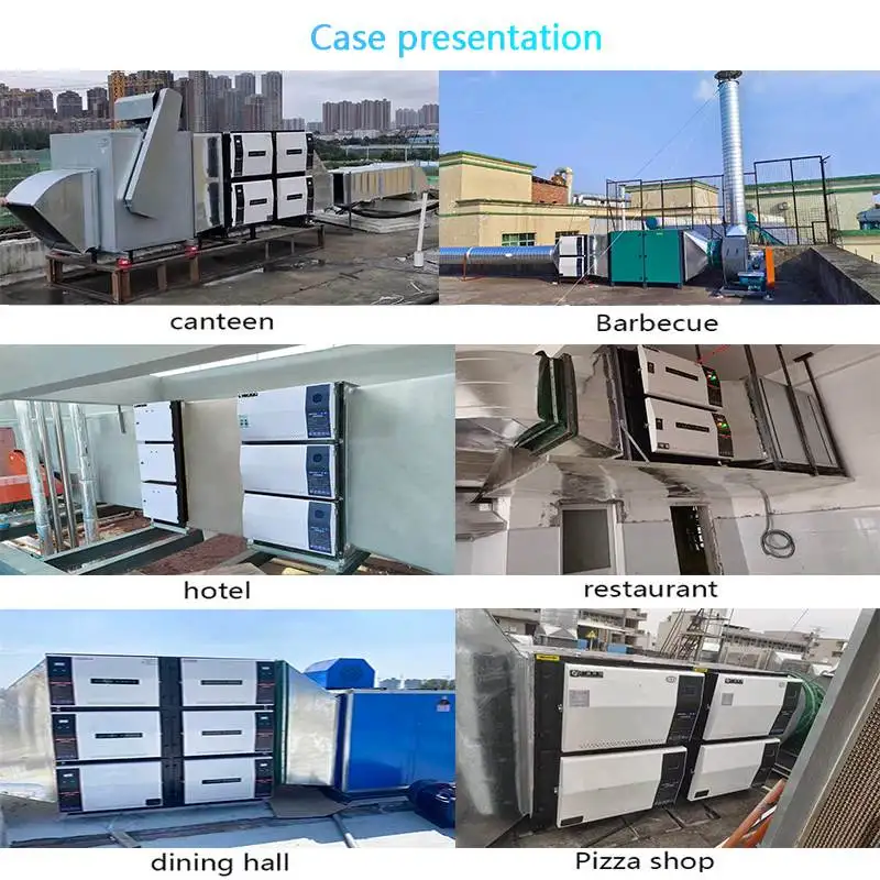 JINJELI  commercial kitchen coffee roaster smoke filter with esp relectrostatic air cleaner
