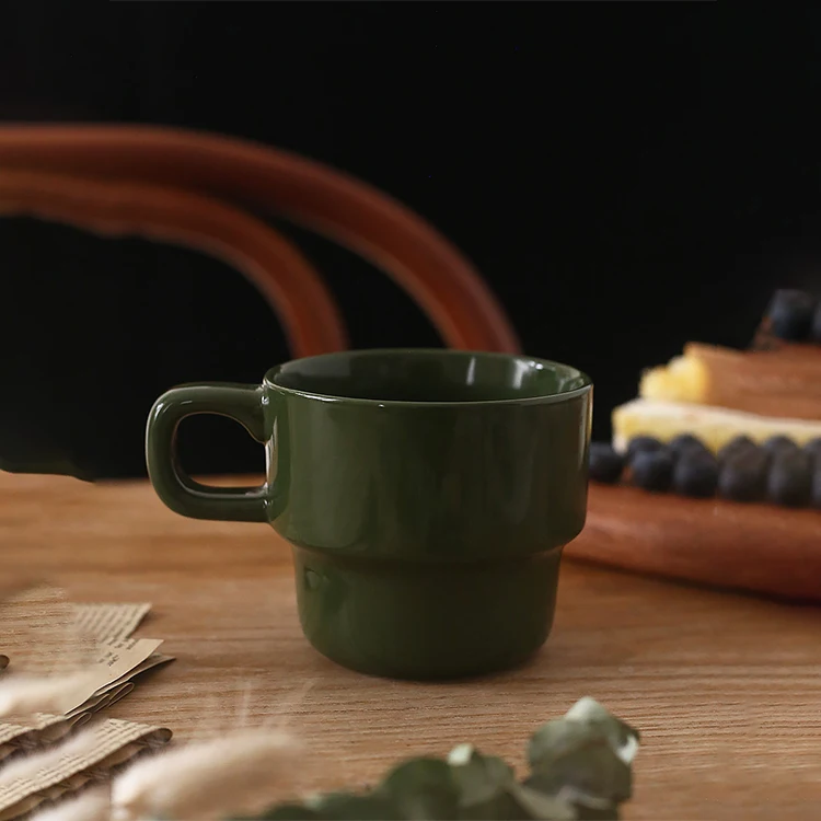 Wholesale Unique Rustic Handmade Chinese Vintage Ceramic Coffee Speckled Clay Mugs