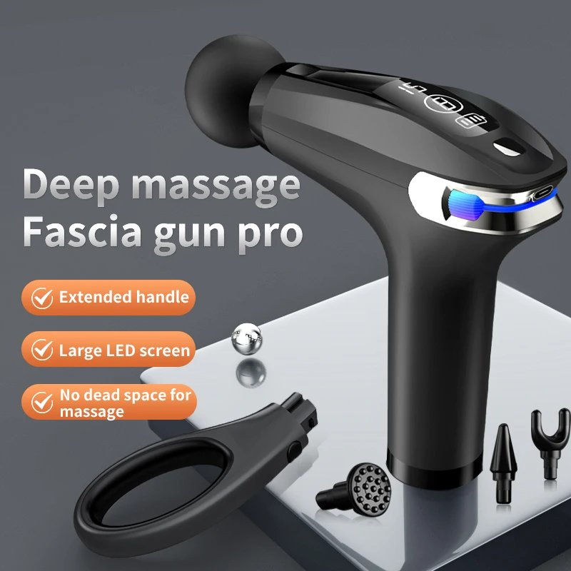 New Hand Size Gift Set Muscle Vibration New Bluetooth 24v Cordless Tissu Fascia Mini Body Massage Machine Massage Gun Lcd