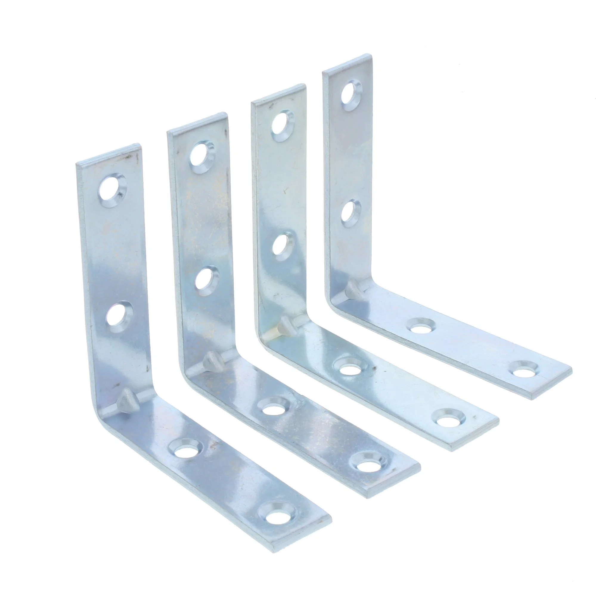 2 inch Zinc Plated Corner Brace Steel Construction 90 Degree L Bracket for Wood 4 Pack