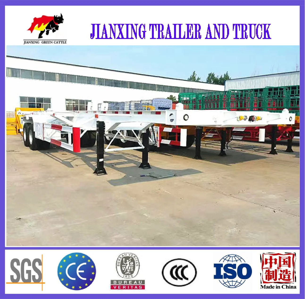 40 Foot Container Trailer Chassis Intermodal Container Chassis Used Container Chassis for Sale