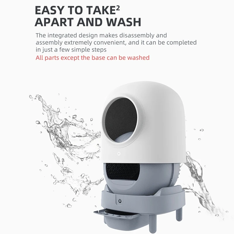 6L Electronic Pet Cat Litter Box Automatic Self Cleaning Semi-closed Petree Cat Tray Pet Toilet Smart APP Control Pet Supplies