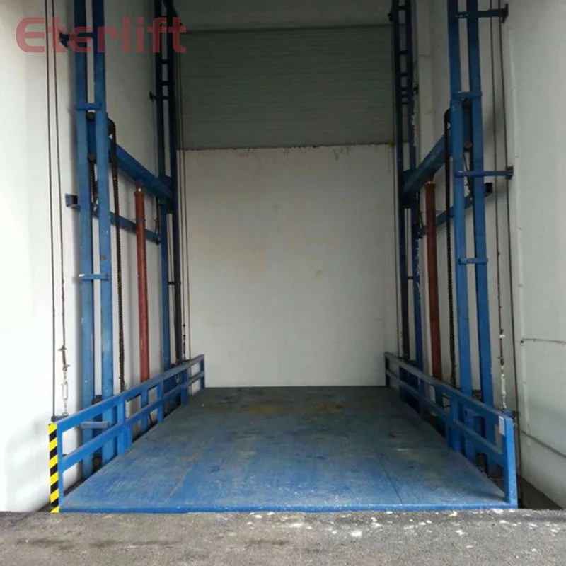 Warehouse Guide Rail Cargo Lift Platform Freight Elevator hoist Price