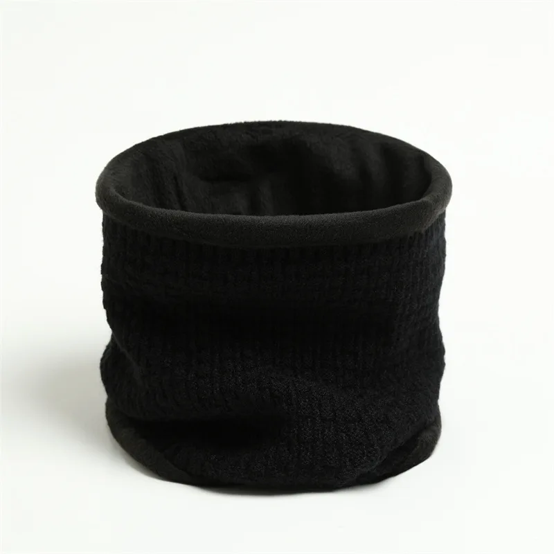 HZW-24094 Ladies Winter Unisex Snood Knitted Neck Warmer Scarf Women Adults Outdoor Wear Classic Plain Circle Neck Scarfs