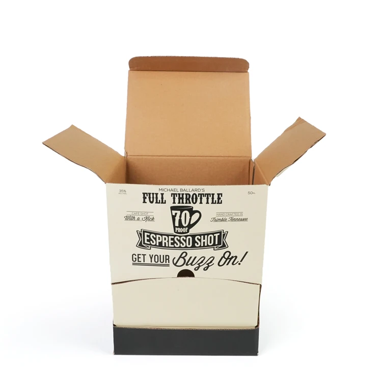 Wholesale Special Type Beverage Wine Bottle Packaging RSC Corrugated Packaging Carton Boxes For Wine Beverages