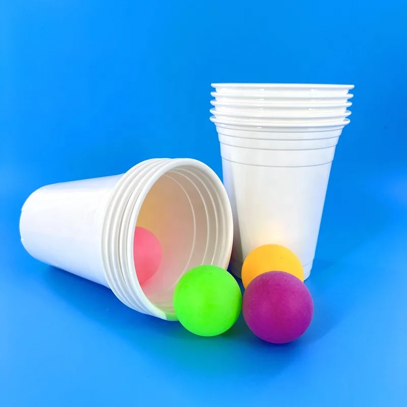 Online Hot Selling Plastic Party Cups 16oz 500ml Beer Pong Cup Cheap Price Pp White Cups For Disposable Parties