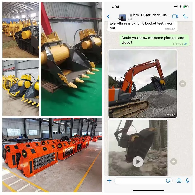 Concrete Mixing Bucket Skid Steer Rotating Bucket Hydraulic Bucket