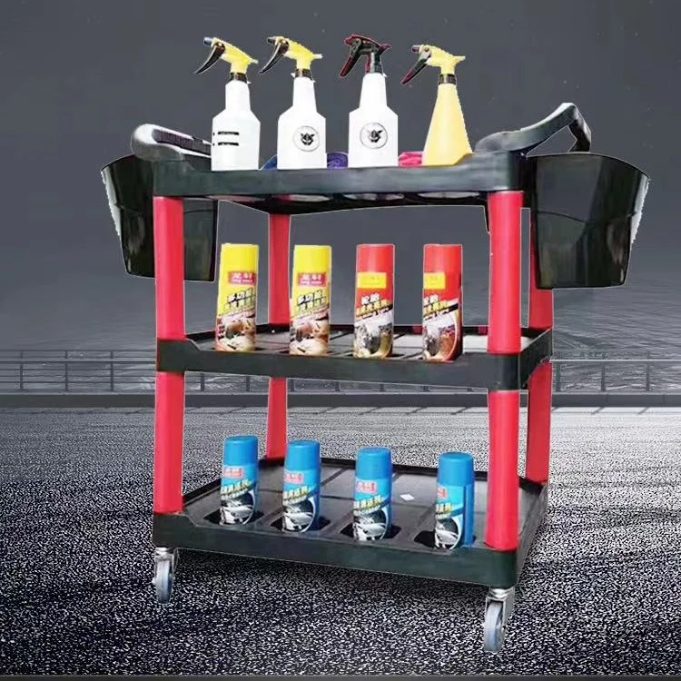 Car Beauty Tool Three-layer multi-function removable cart