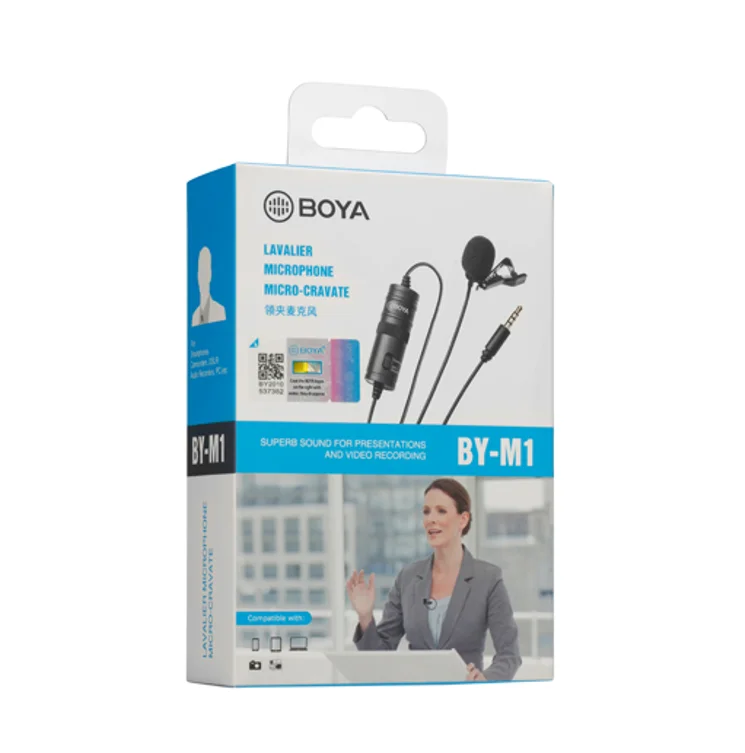 BOYA BY-M1 M1 PRO Wholesale 3.5mm jack Lapel Mic Collar Smartphones Laptop Micro 6M long Mini Cravate Microphone