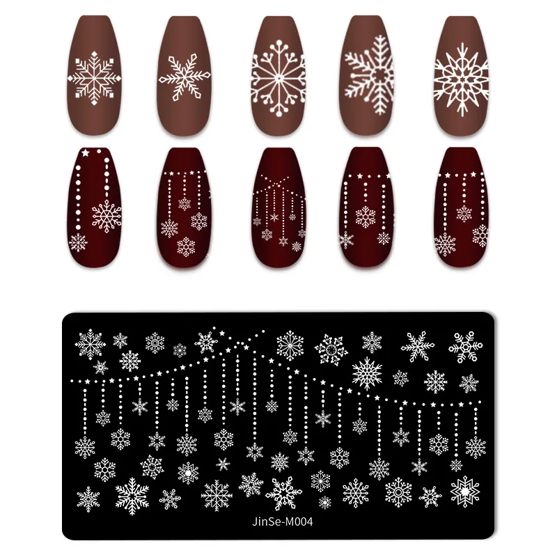 3d Nail Stamping Plates Flower Snowflake Lace Shape Nail Art Stencils Image Plate Nail Printing Stencil Templates
