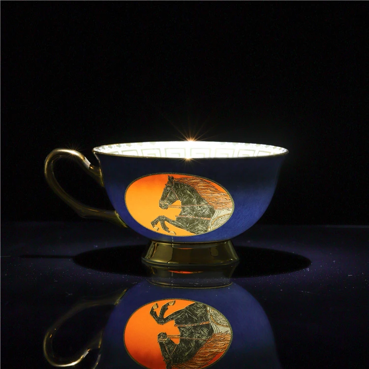 IJIABAIEN Royal style 15pcs bone China tea set horse decal colorful design teapot tea cup set custom ceramic coffee set for gift.jpg