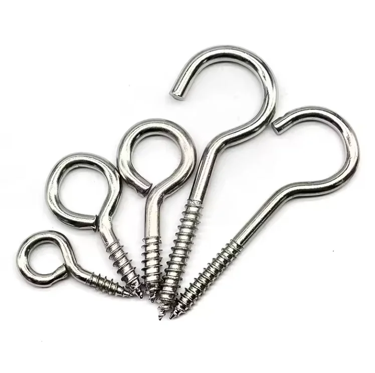Custom Stainless Steel Self-Tapping Hook Eye Screw Metric Measurement System