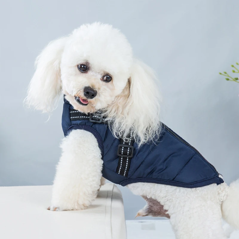 2024 New Pet Waterproof Warm Heat Cotton Sweater Costumes Dresses Big Dog Autumn Winter Clothes Harness Vest