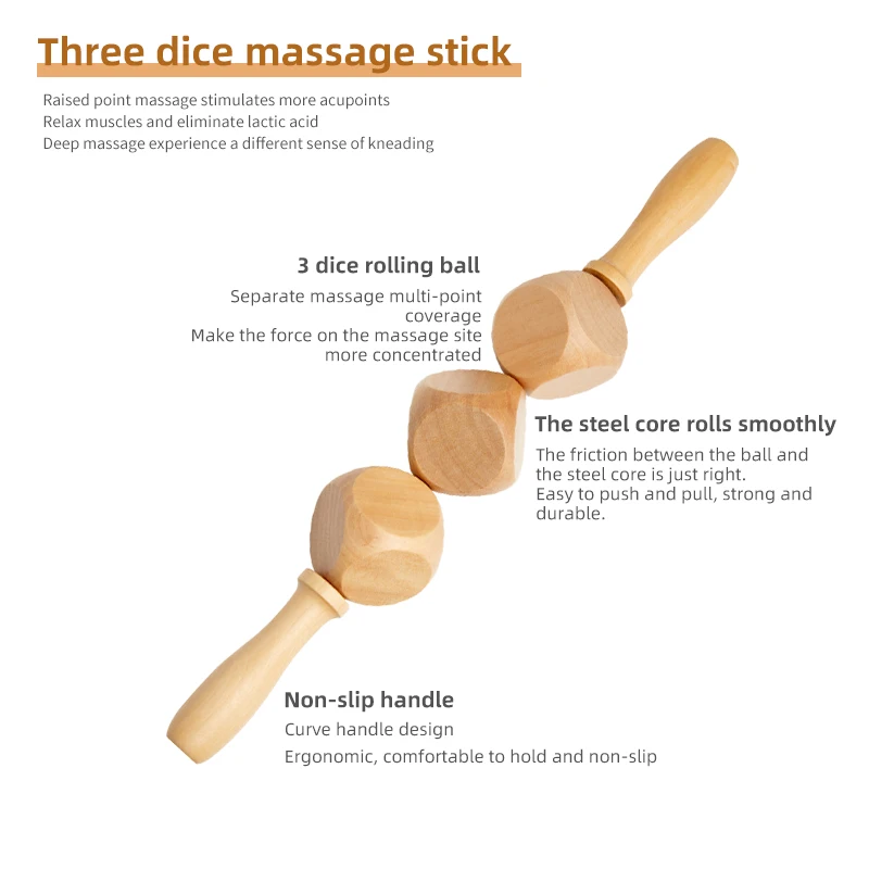 Hot Sale 6 Piece Pain Relief And Muscle Recovery Wood Therapy Tools Full Body Wooden Massage Set